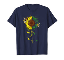 Load image into Gallery viewer, Bee Happy Canabis Sunflower Weed Gift T-Shirt-745379