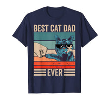Load image into Gallery viewer, Vintage Best Cat Dad Ever Bump Fist father's day Gifts T-Shirt-339323