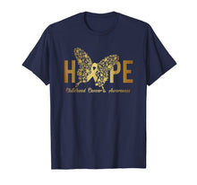 Load image into Gallery viewer, Hope Childhood Cancer Awareness Shirts Gold Ribbon Butterfly