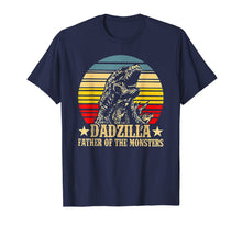 Load image into Gallery viewer, Dadzilla Father Of The Monsters Retro Vintage Sunset gift T-Shirt-160342