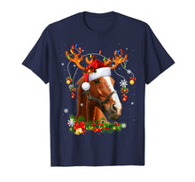 Load image into Gallery viewer, Horse Christmas Reindeer Lights Funny Horse Xmas Gift T-Shirt