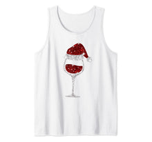 Load image into Gallery viewer, Wine Glasses Santa Hat Christmas Wine Lover Tank Top
