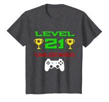Load image into Gallery viewer, Level 21 Unlocked T-shirt 21st Birthday Gaming Shirt Mens