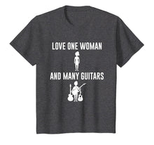 Load image into Gallery viewer, Guitar T-Shirt Love One Woman and Many Guitars