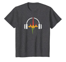 Load image into Gallery viewer, Distressed Headphones And Rasta Music Wave T-shirt