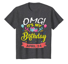 Load image into Gallery viewer, Balloon Star Cake Tshirt OMG It's My Birthday April 24 Shirt