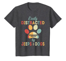 Load image into Gallery viewer, Easily Distracted By Jeeps & Dogs Lover T Shirt Vintage Gift