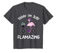 Load image into Gallery viewer, Today I Am Flamazing T-Shirt Amazing Flamingo Bicycle Lover