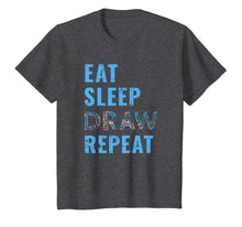 Load image into Gallery viewer, Artist Eat Sleep Draw Repeat Tshirt Art Drawing Gift Tee