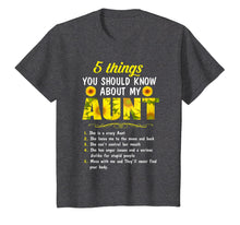 Load image into Gallery viewer, 5 things You Should Know about my Aunt T-shirt Niece Nephew
