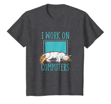 Load image into Gallery viewer, Funny Cats and Computers tshirts for pet lovers