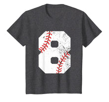 Load image into Gallery viewer, Kids 8th Birthday Baseball 8 Years Old shirt