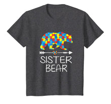 Load image into Gallery viewer, Womens Sister Bear Autism Awareness T-Shirt Autism Sister Fu