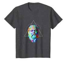 Load image into Gallery viewer, Colorful Socrates Hipster Triangle Shirt - Philosophy gift