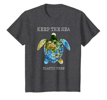 Load image into Gallery viewer, Keep The Sea Plastic Free Turtle T-shirt Gift