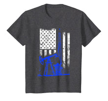 Load image into Gallery viewer, Oil patch rig on the flag us blue oilfield tshirt
