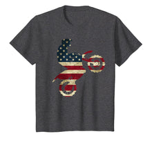 Load image into Gallery viewer, Motocross Dirt Bike tshirt American Flag Gift Brap Shirt Dad