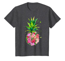 Load image into Gallery viewer, Pineapple Flowers Tshirt Women Aloha Hawaii Vintage Hawaiian