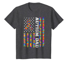 Load image into Gallery viewer, Autism Awareness Proud Autism Dad Vintage US Flag T-Shirt