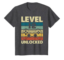 Load image into Gallery viewer, Level 12 Unlocked T-Shirt Vintage Gamer 12th Birthday Gifts