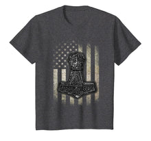 Load image into Gallery viewer, Mjolnir Hammer - American Viking Flag T-Shirt