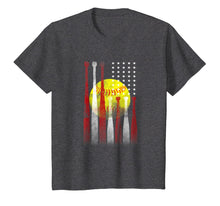 Load image into Gallery viewer, American Flag Vintage Softball Flag T-Shirt, Dad, Mom Gift