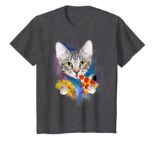 Load image into Gallery viewer, Funny Galaxy Cat Shirt | Space Cat Eat Pizza and Taco Shirt