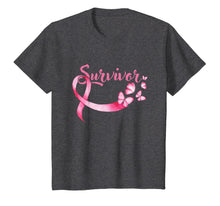 Load image into Gallery viewer, Breast Cancer Awareness Pink Butterflies Ribbon Survivor T-Shirt-776736