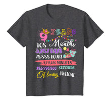 Load image into Gallery viewer, 9th Birthday Tshirt For Girls 9 Years Old Being Awesome Gift T-Shirt-268822