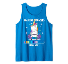 Load image into Gallery viewer, Installing Muscles Please Wait Shirt - Funny Unicorn Fitness Tank Top