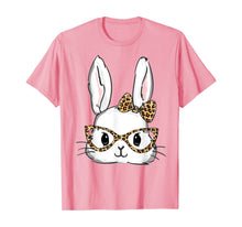 Load image into Gallery viewer, Bunny Rabbit Glasses Leopard Print Easter T-Shirt T-Shirt-192077