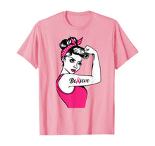 Load image into Gallery viewer, Breast Cancer Warrior TShirt Awareness Tee Support Believe T-Shirt