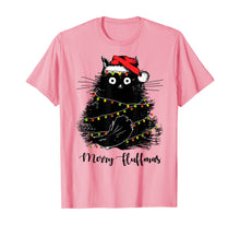 Load image into Gallery viewer, Merry Fluffmas Cats With Santa Hat Merry Christmas Gifts T-Shirt