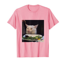 Load image into Gallery viewer, Dinner Table Cat Meme Funny Internet Yelling Confused Gift T-Shirt