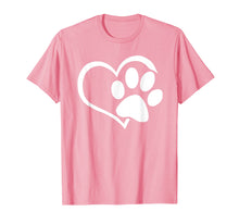Load image into Gallery viewer, Dog Puppy Shirt - I Love Dogs Paw Print Heart Cute Women Men