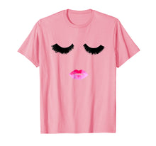 Load image into Gallery viewer, Funny Eyelash and Pink Lips T-shirt, Gift for Girls, Women