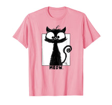 Load image into Gallery viewer, Cute Black Cat T-Shirt Kitty Lovers Big Face Black Cat Shirt