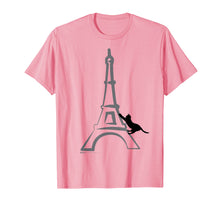 Load image into Gallery viewer, French France Paris Flag Eiffel Tower Cat T Shirt