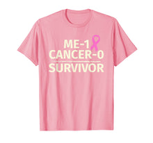 Load image into Gallery viewer, Breast Cancer Survivor T-Shirt Me 1 Cancer 0 Pink Ribbon