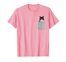 Load image into Gallery viewer, Cat in Your Pocket Tuxedo t shirt shirt