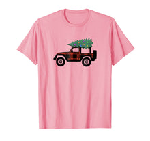 Load image into Gallery viewer, Buffalo Plaid Jeep Christmas T Shirt