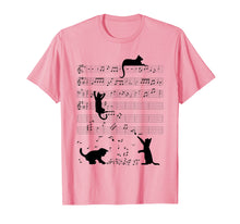 Load image into Gallery viewer, Cute Cat Kitty Playing Music Note Clef Musician Art T-Shirt