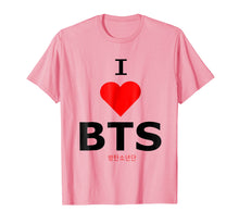 Load image into Gallery viewer, I LOVE BTS T SHIRT BOY BAND FAN SHIRT HEART T-SHIRT