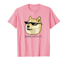 Load image into Gallery viewer, Shiba Inu T-Shirt Meme Doge Deal With It Pixel Glasses Tee