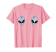 Load image into Gallery viewer, Alien Heads Boobs Shirt Colorful Rave Ufo Shirt Believe Tee