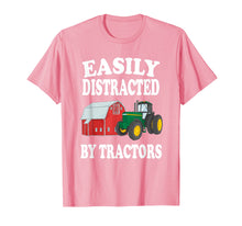 Load image into Gallery viewer, Easily Distracted By Tractors Farming Funny T-Shirt