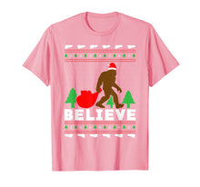 Load image into Gallery viewer, Christmas Believe Shirt FUNNY Bigfoot Ugly Xmas Sweater Tee