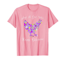 Load image into Gallery viewer, Just A Girl Who Loves Chickens Shirt - Cute Floral Gift Tees