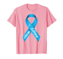 Load image into Gallery viewer, Asthma and Allergies Light Blue Awareness Ribbon T Shirt