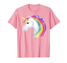 Load image into Gallery viewer, Magical White Unicorn Lovely Rainbow Mane T-Shirt